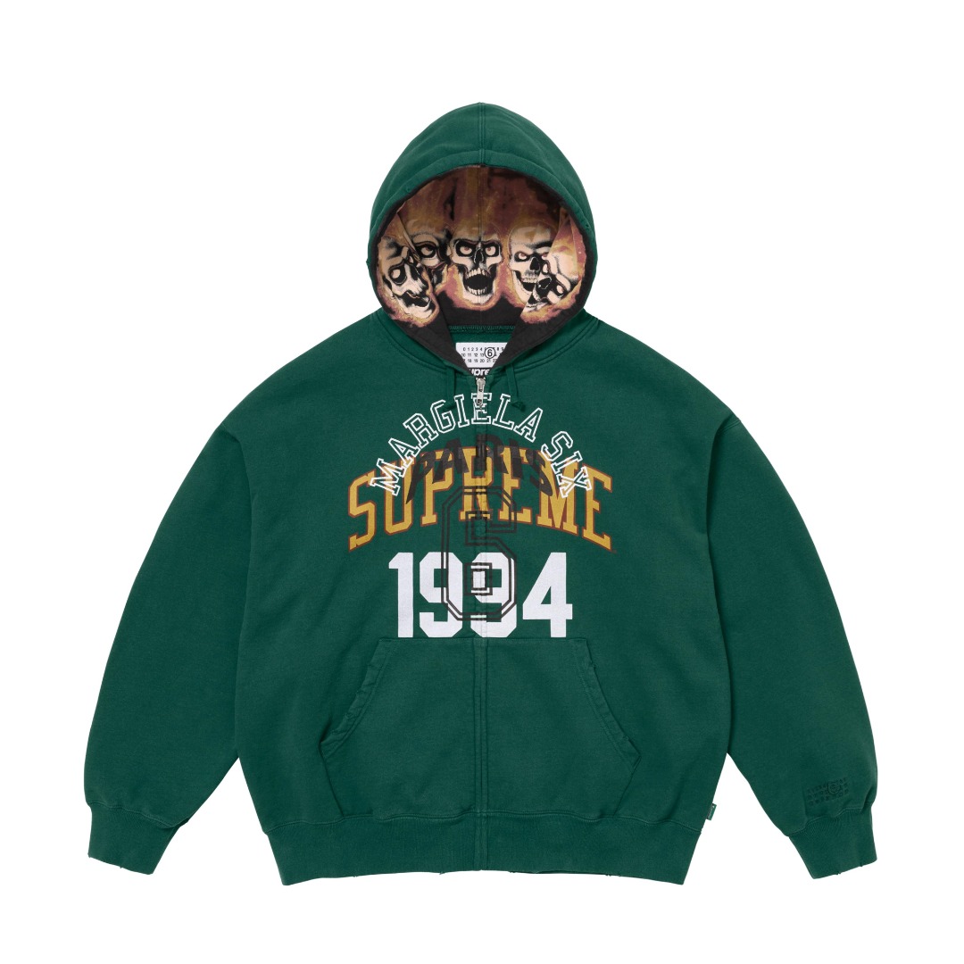 Supreme MM6 Maison Margiela Zip Up Hooded Sweatshirt  - PerfectKickZ