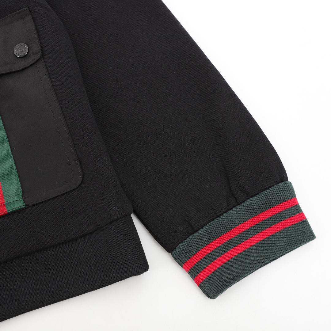 Gucci Cotton Jersey Hooded Jacket With Web - PerfectKickZ