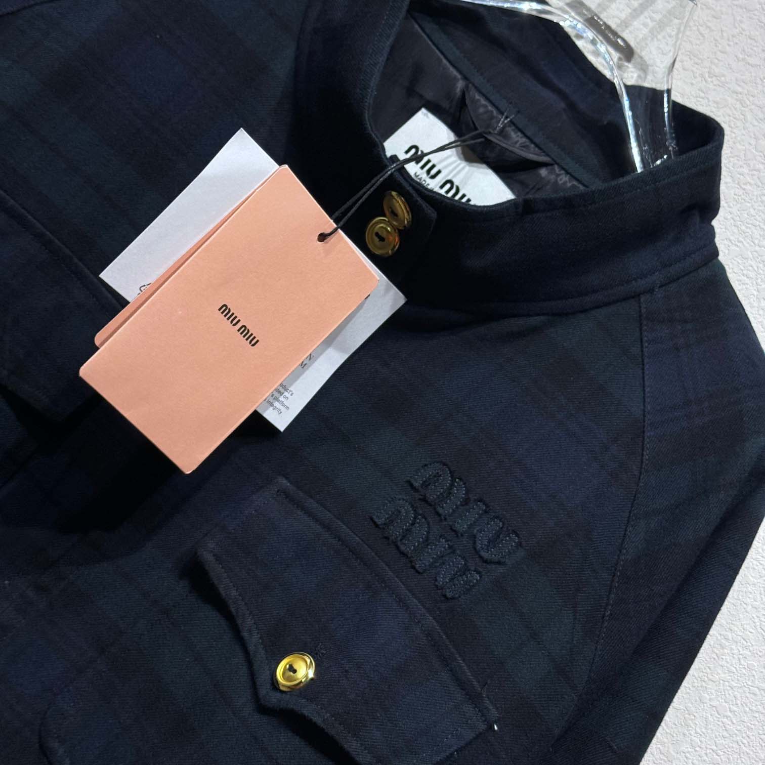 Miu Miu Plaid Blouson Jacket - 