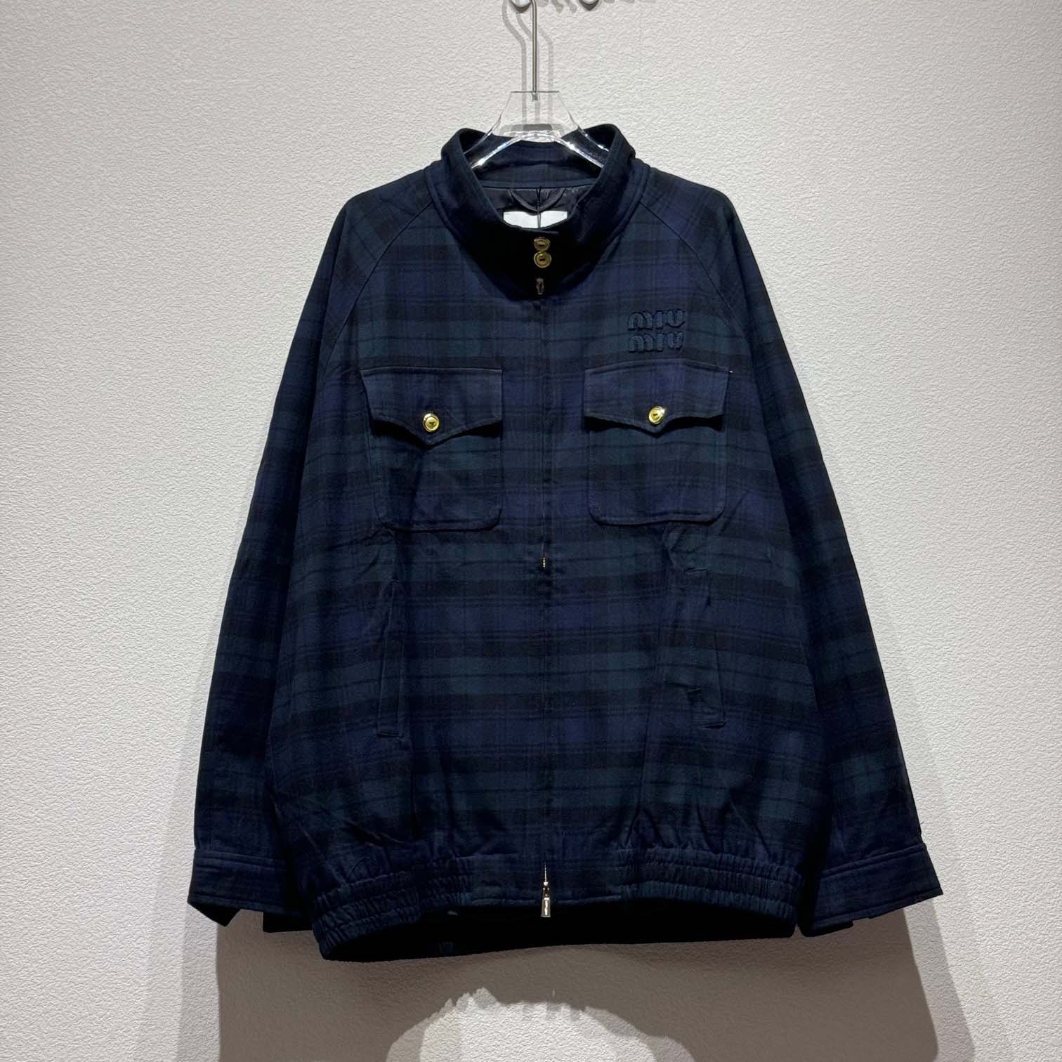 Miu Miu Plaid Blouson Jacket - PerfectKickZ