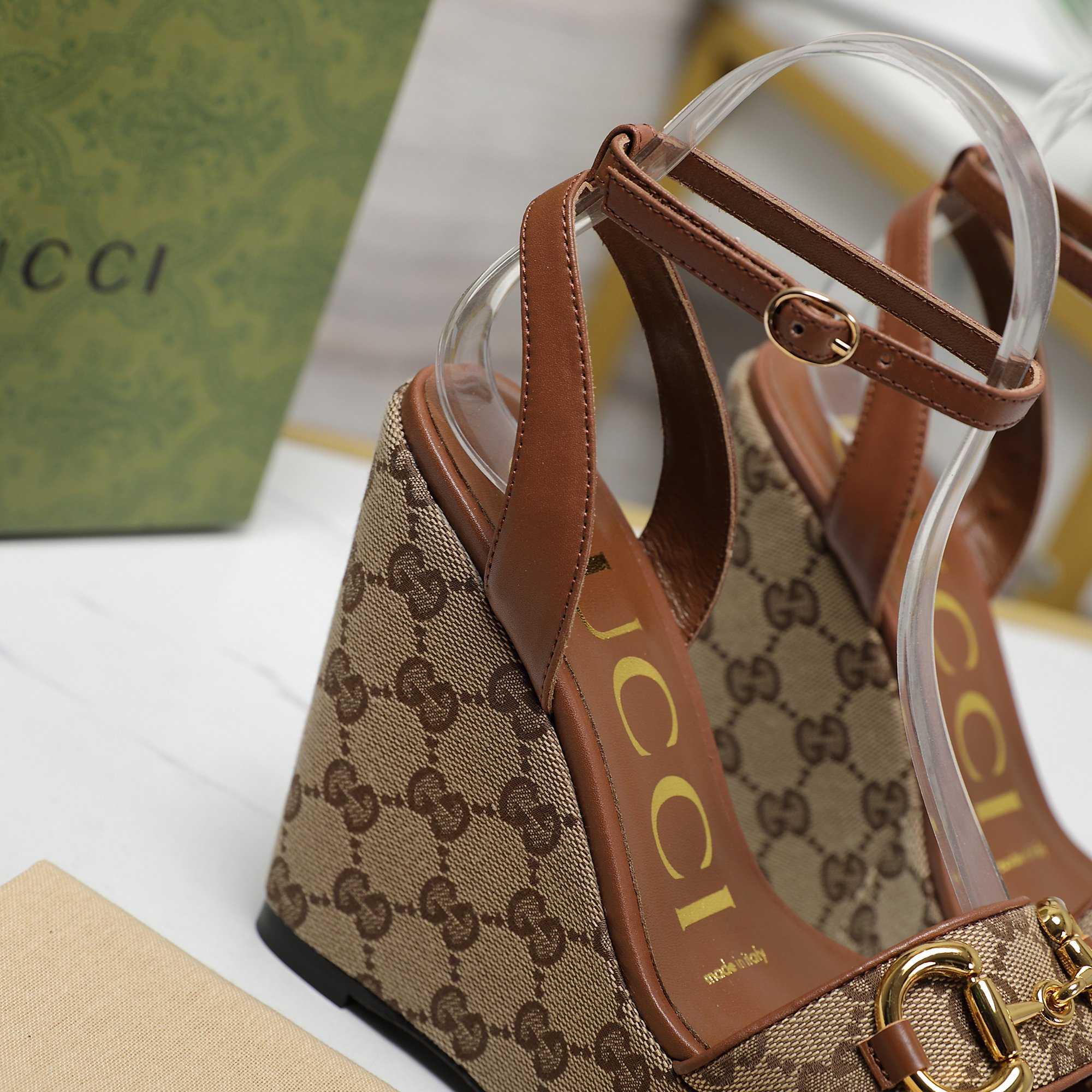 Gucci Women's Horsebit Platform Sandal  - PerfectKickZ