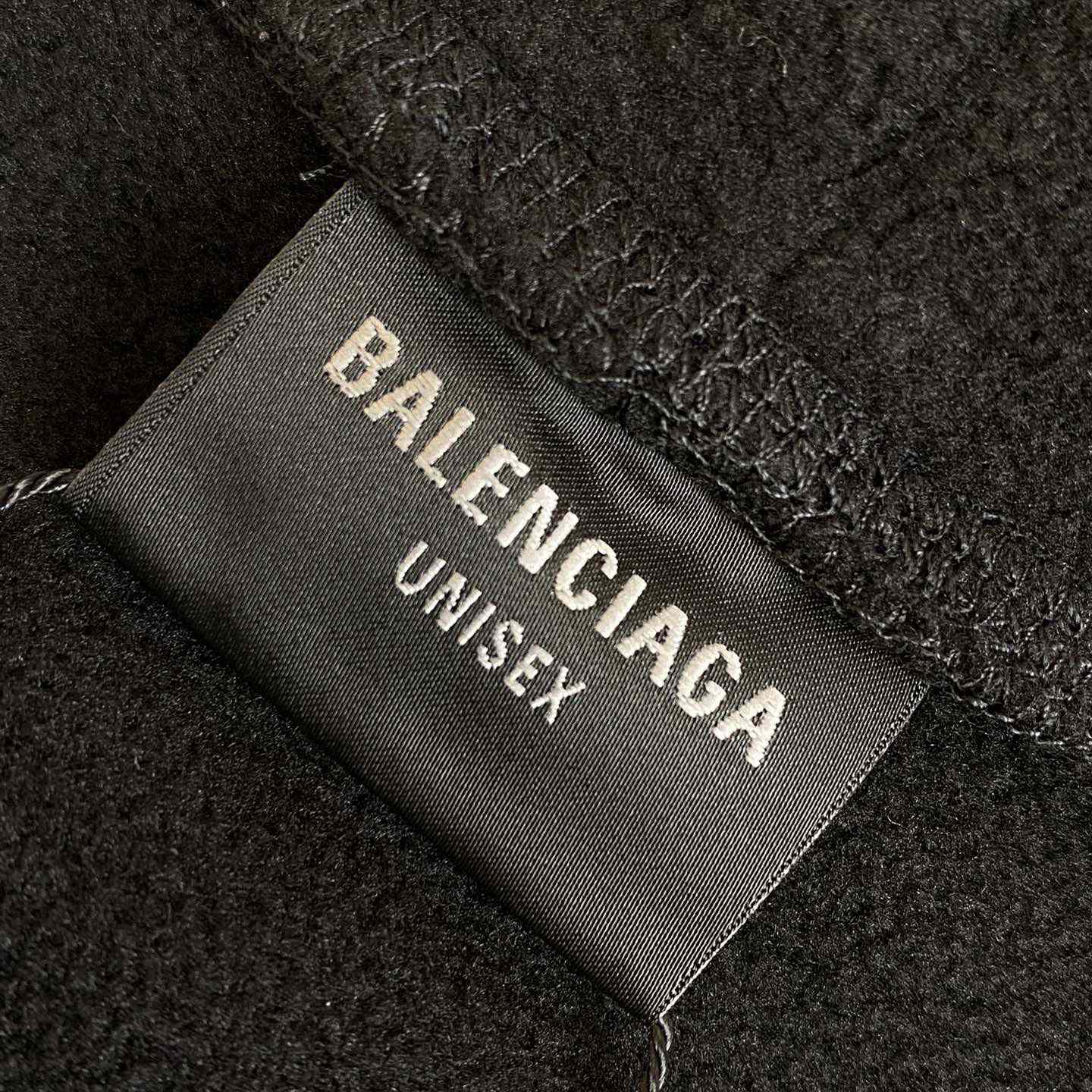 Balenciaga Paris Moon Crinkled Hoodie Large Fit In Black - PerfectKickZ