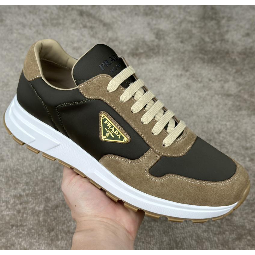 Prada Leather And Re-Nylon Sneakers - PerfectKickZ