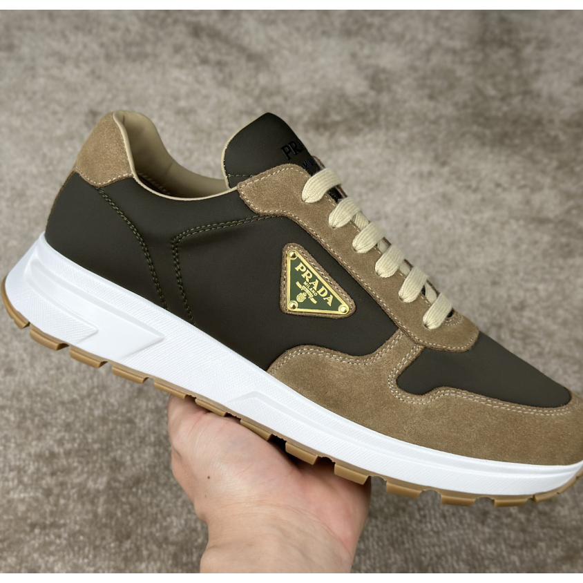 Prada Leather And Re-Nylon Sneakers - PerfectKickZ
