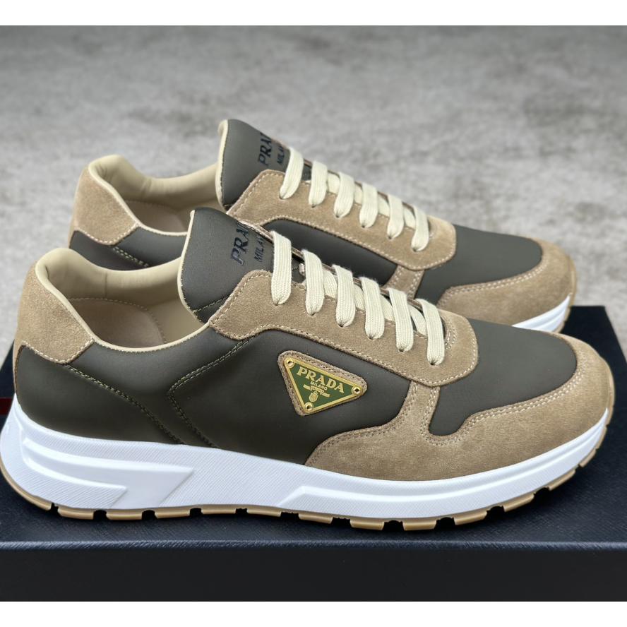 Prada Leather And Re-Nylon Sneakers - PerfectKickZ