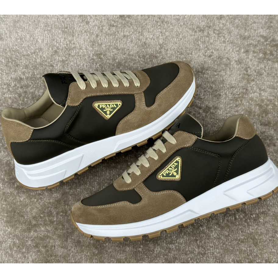 Prada Leather And Re-Nylon Sneakers - PerfectKickZ