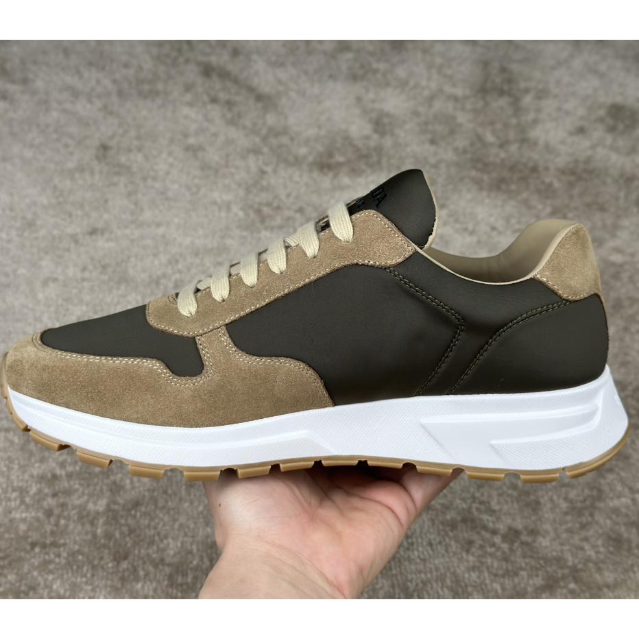 Prada Leather And Re-Nylon Sneakers - PerfectKickZ