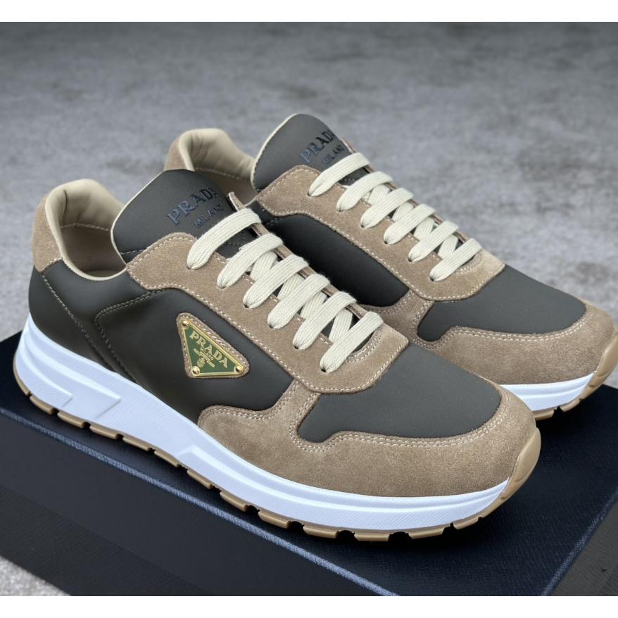 Prada Leather And Re-Nylon Sneakers - PerfectKickZ