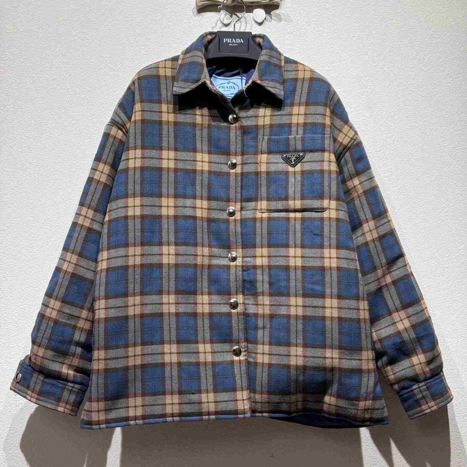 Prada Checked Wool Twill Lumberjack Jacket - PerfectKickZ