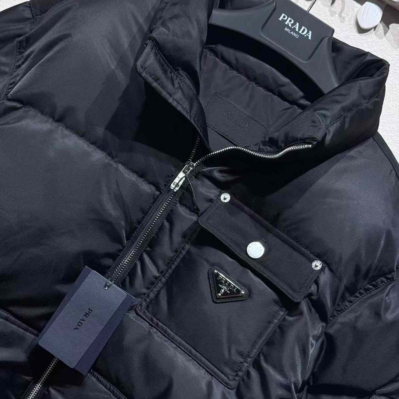 Prada Cropped Re-Nylon Down Jacket - PerfectKickZ