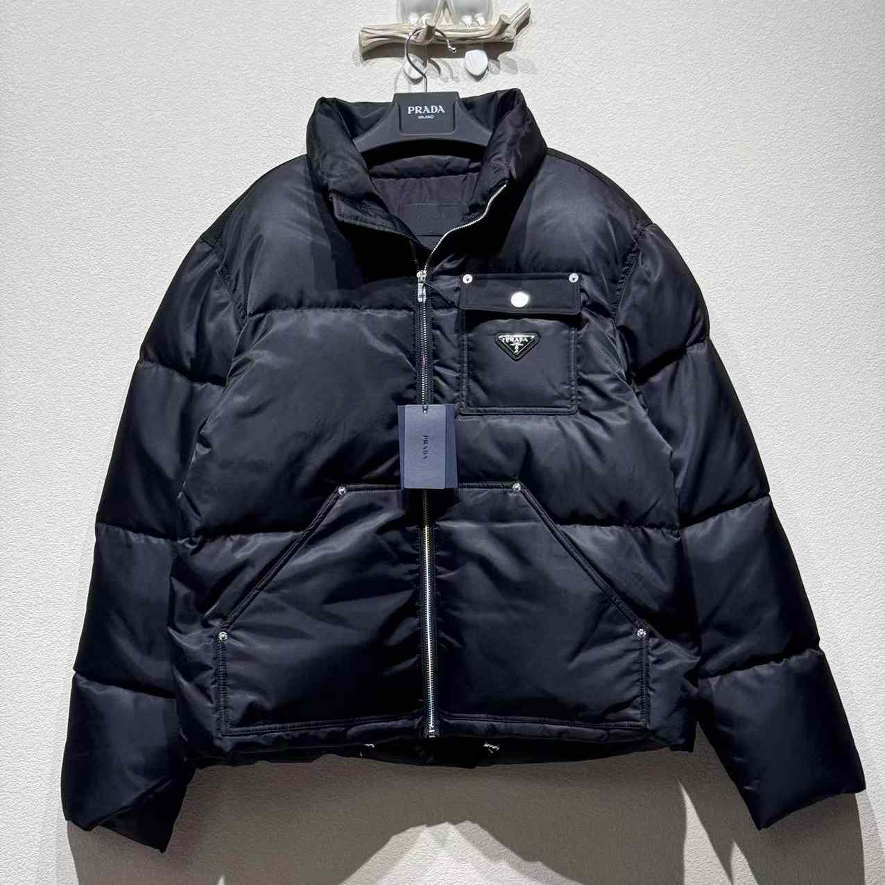 Prada Cropped Re-Nylon Down Jacket - PerfectKickZ