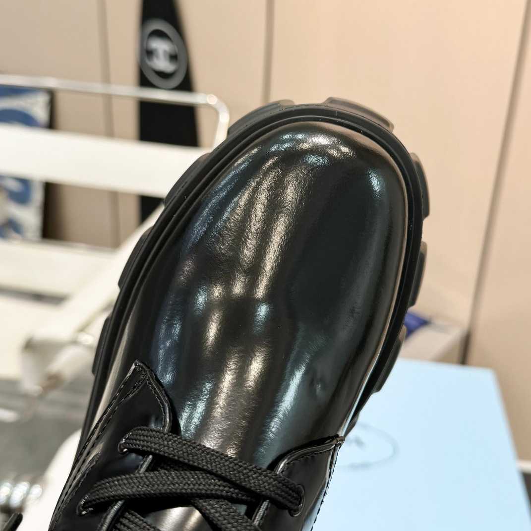 Prada Monolith Leather And Nylon Fabric Boots - PerfectKickZ