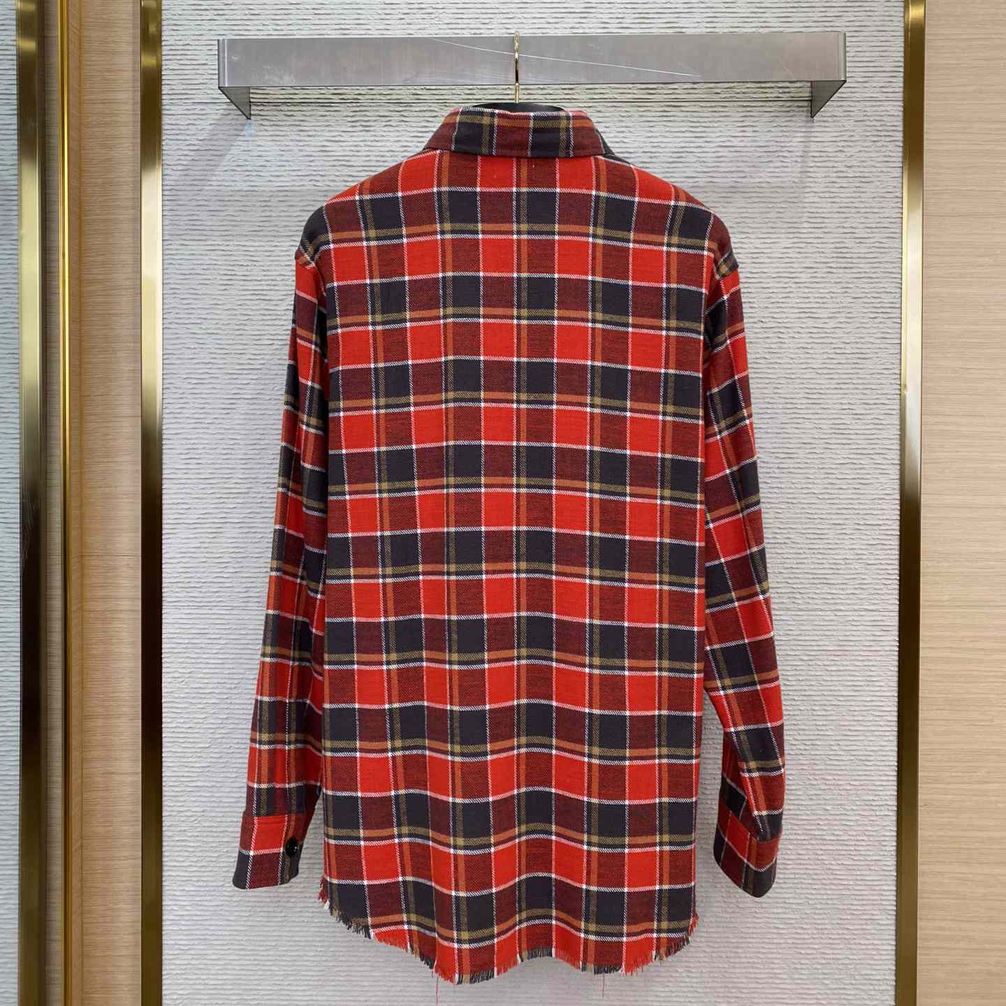 Celine Loose Shirt In Checked Cotton - 