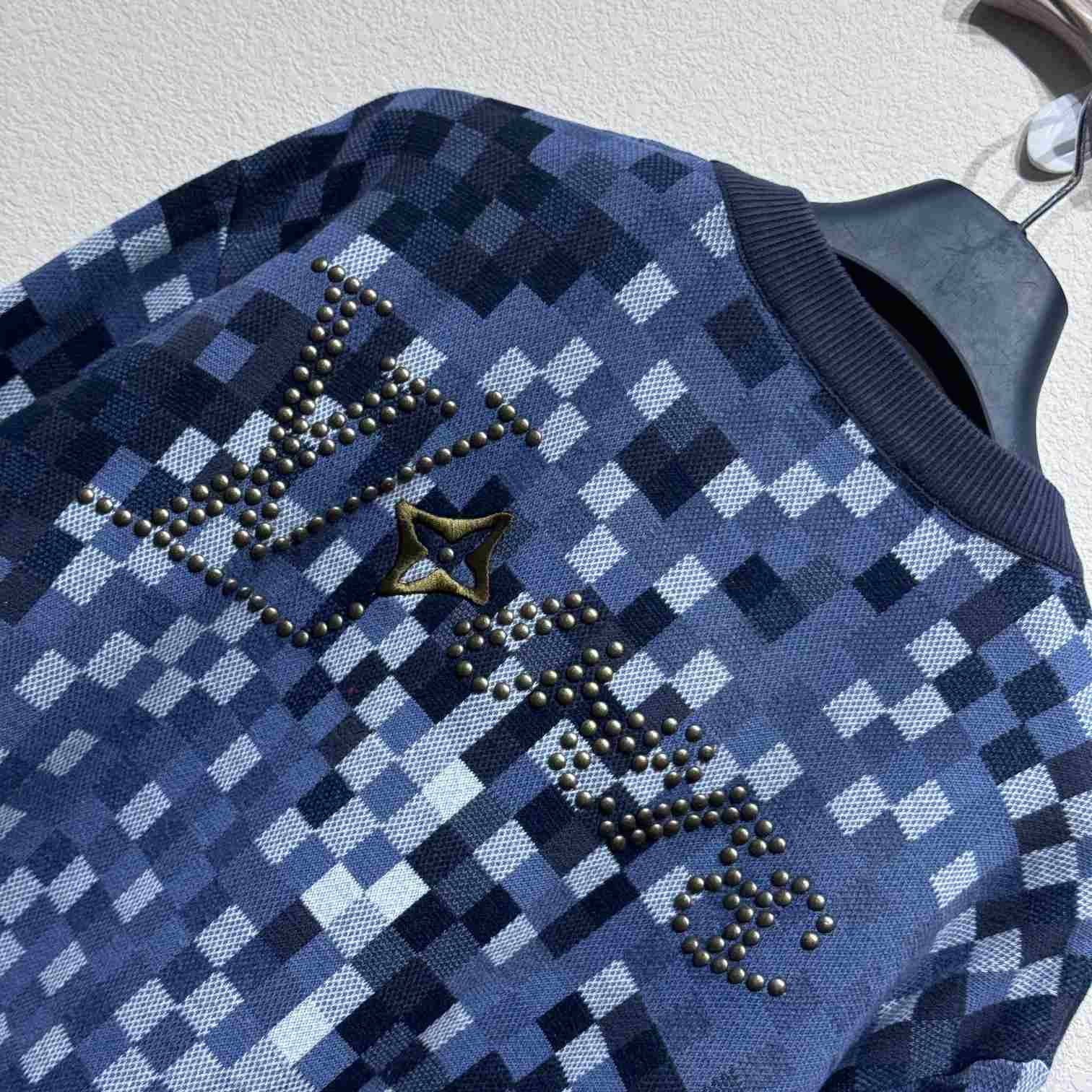 Louis Vuitton LV Vers Damoflage Jacquard Pullover   1AGHTQ - PerfectKickZ