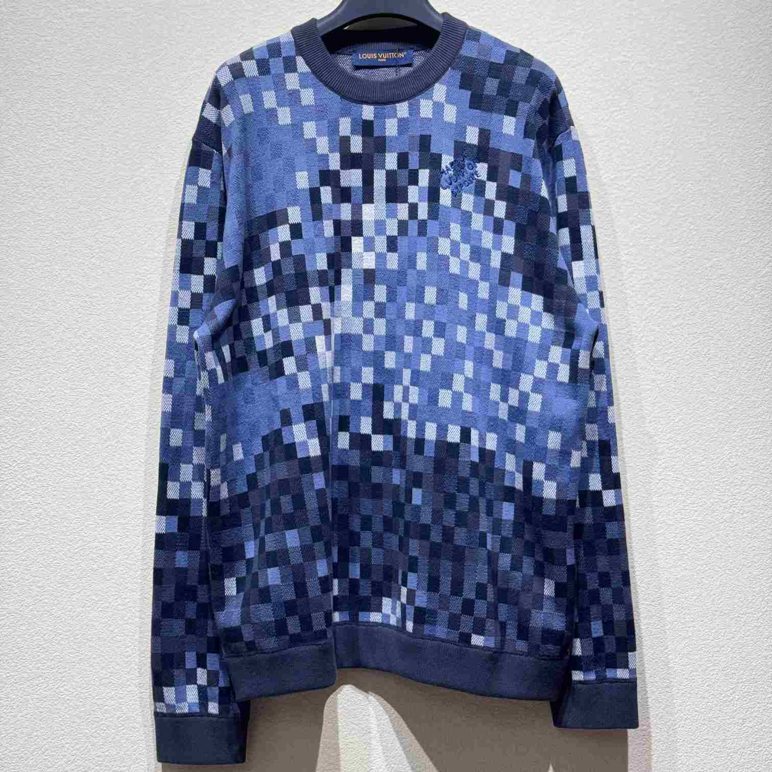 Louis Vuitton LV Vers Damoflage Jacquard Pullover   1AGHTQ - PerfectKickZ