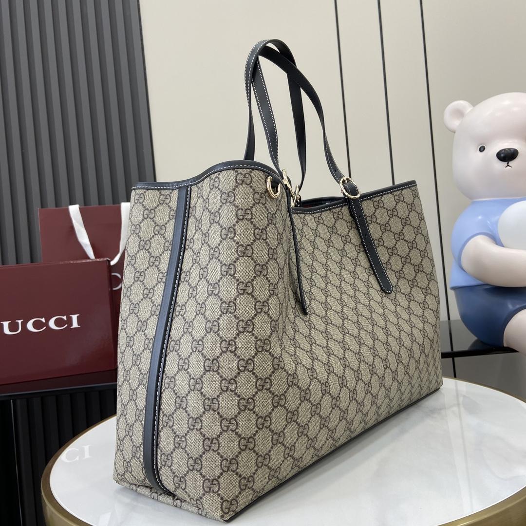 Gucci GG Emblem Large Tote Bag - PerfectKickZ