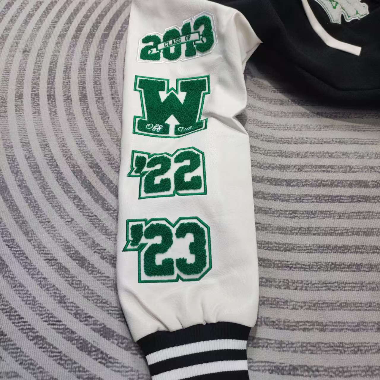 Off-White Embr Patches Embroidered Varsity Jacket - PerfectKickZ