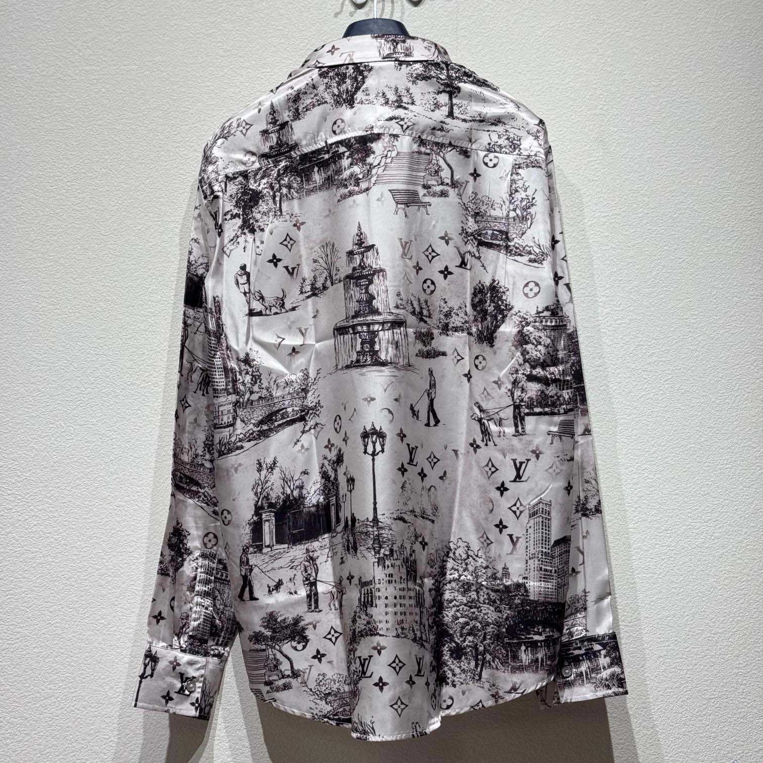 Louis Vuitton Long-Sleeved Silk Shirt   - PerfectKickZ