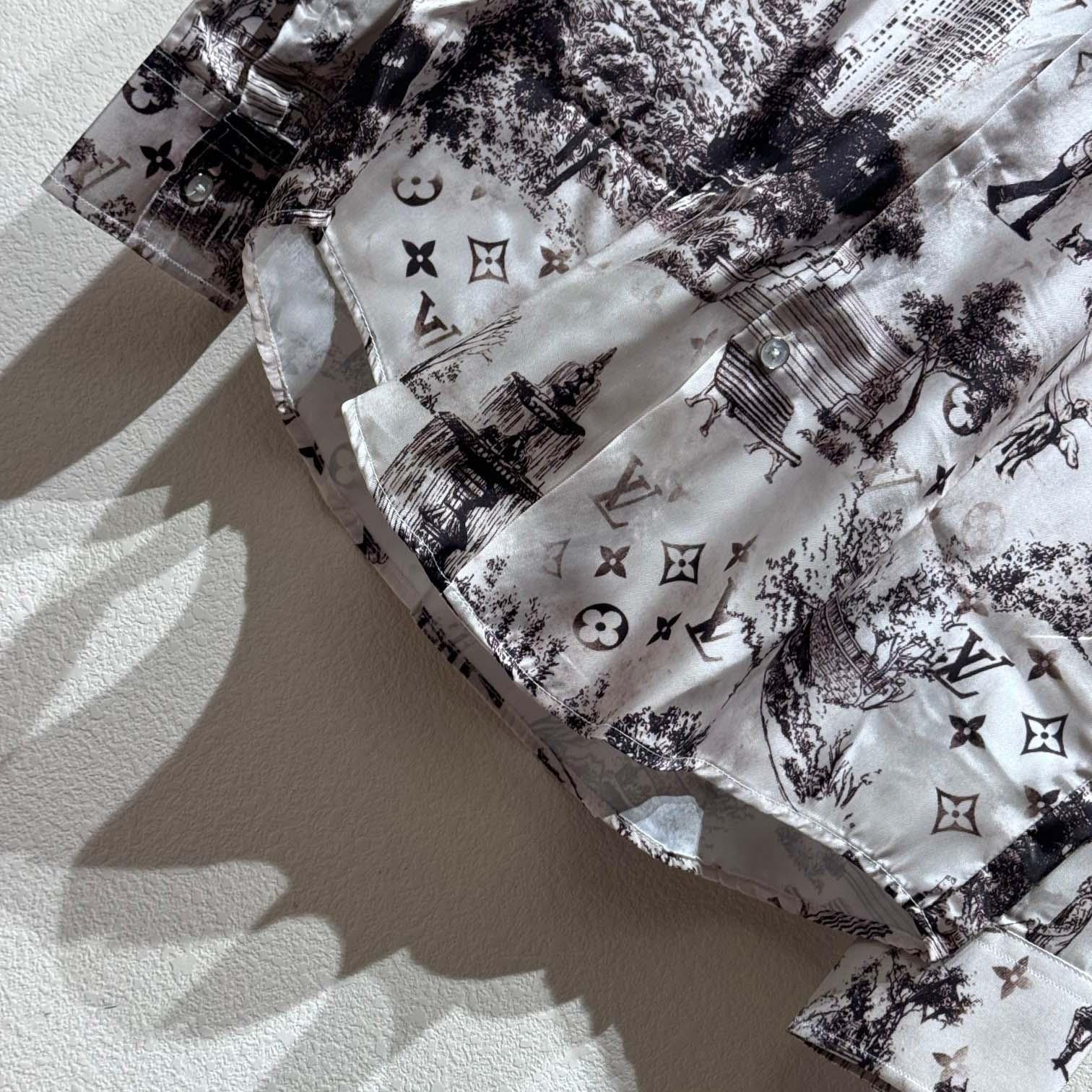 Louis Vuitton Long-Sleeved Silk Shirt   - PerfectKickZ