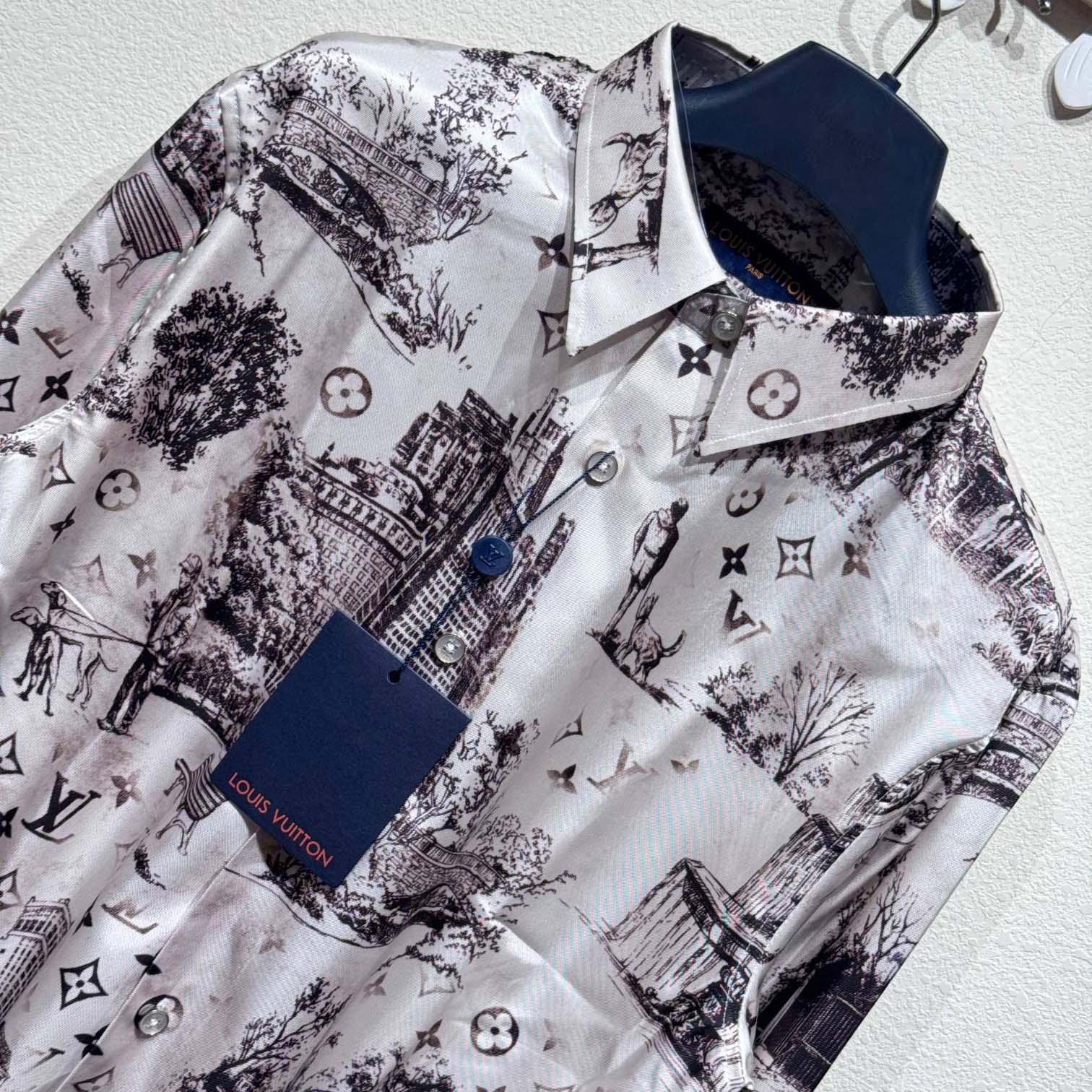 Louis Vuitton Long-Sleeved Silk Shirt   - PerfectKickZ