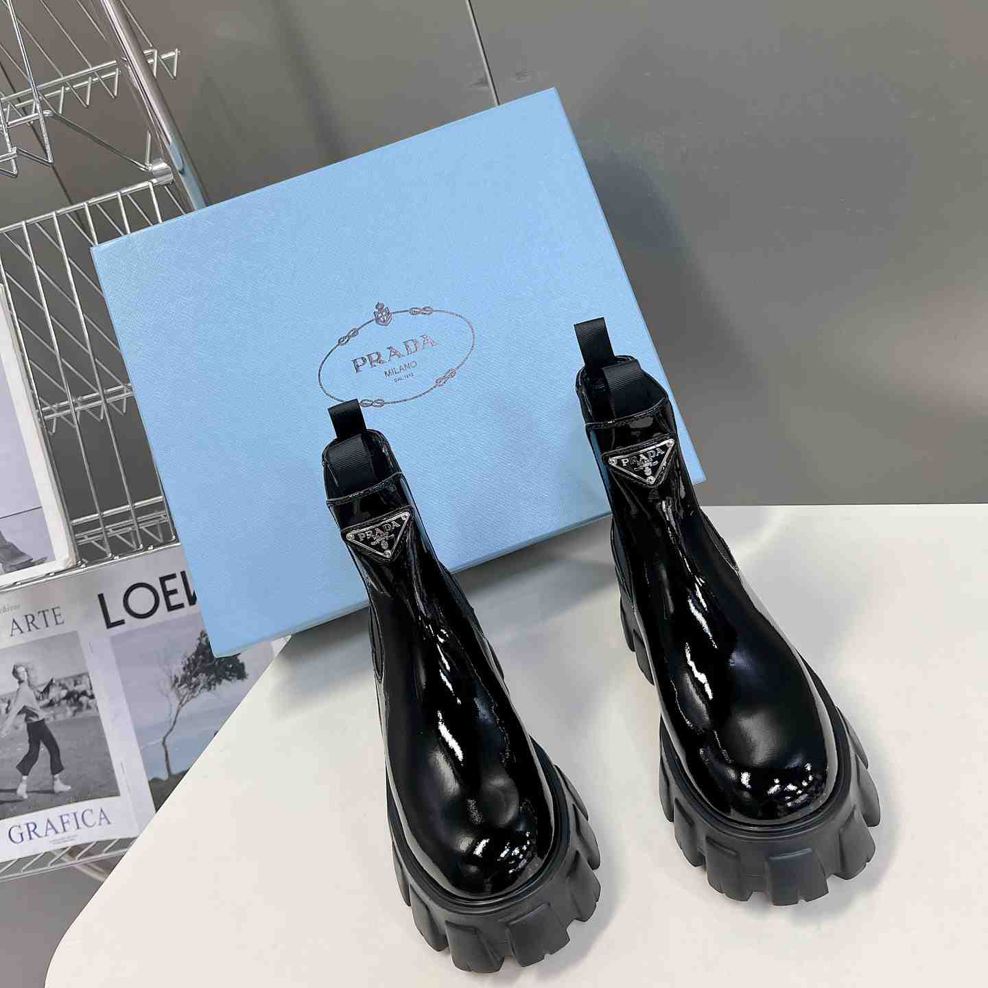 Prada Monolith Ankle Boots - PerfectKickZ