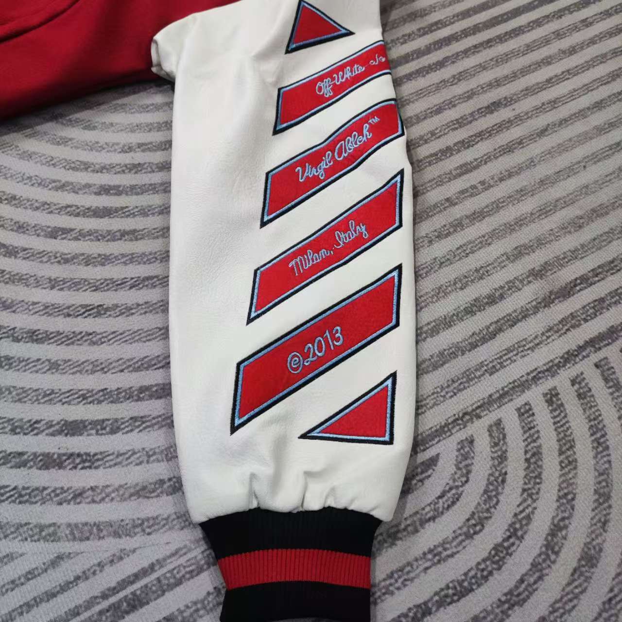 Off-White Patchwork Bomber Jacket - PerfectKickZ