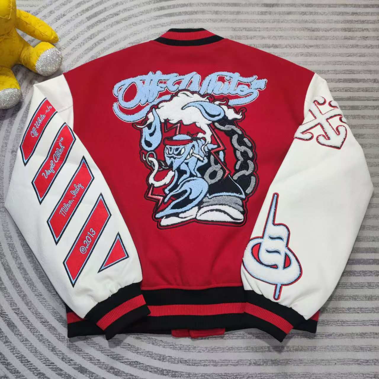 Off-White Patchwork Bomber Jacket - PerfectKickZ