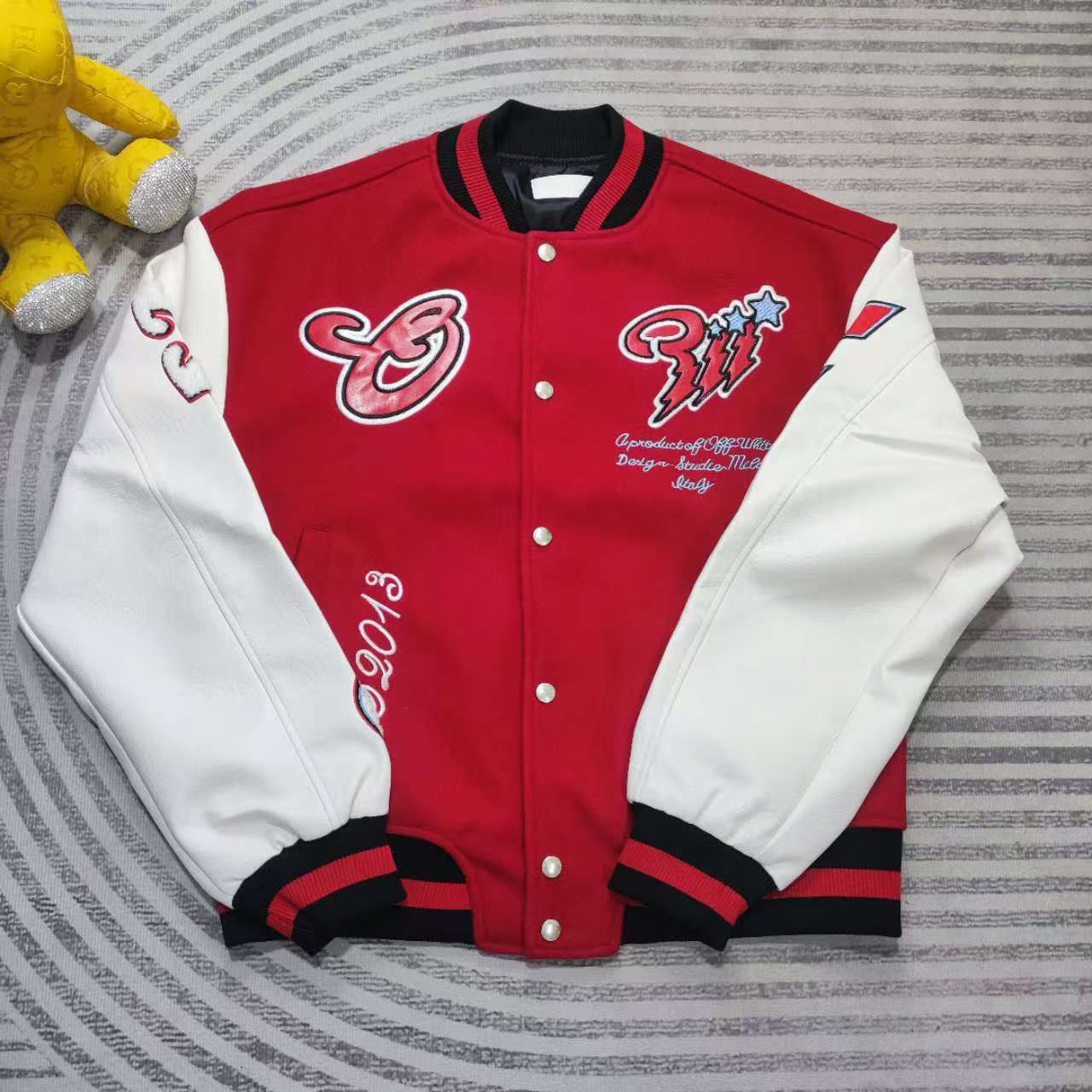 Off-White Patchwork Bomber Jacket - PerfectKickZ