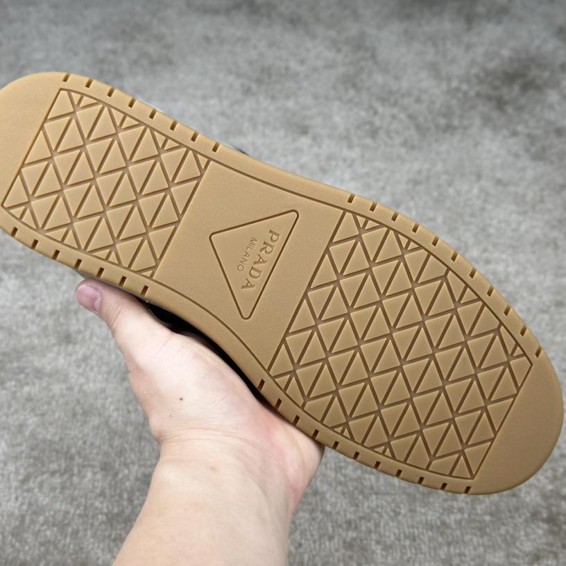 Prada Downtown Suede And Re-Nylon Sneakers - PerfectKickZ