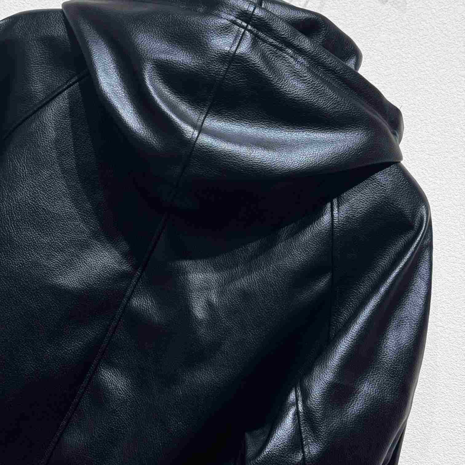 Celine Hooded Leather Jacket - PerfectKickZ