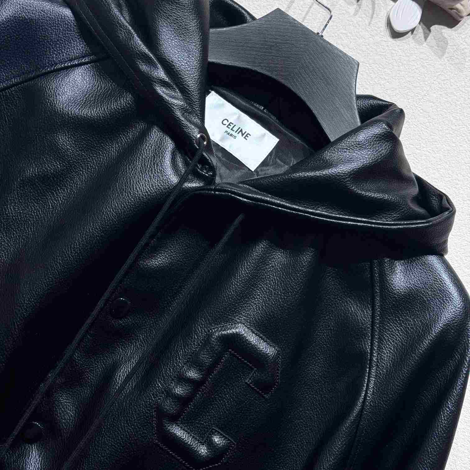 Celine Hooded Leather Jacket - PerfectKickZ