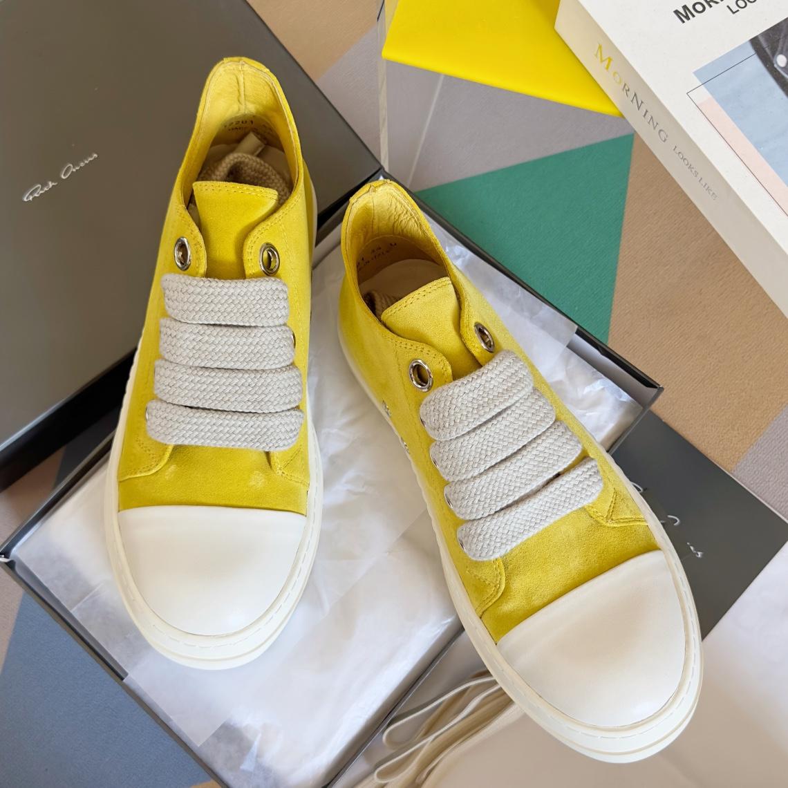 Rick Owens Laces Low-top  Sneakers - PerfectKickZ