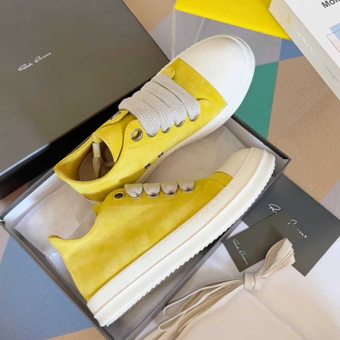 Rick Owens Laces Low-top  Sneakers - PerfectKickZ