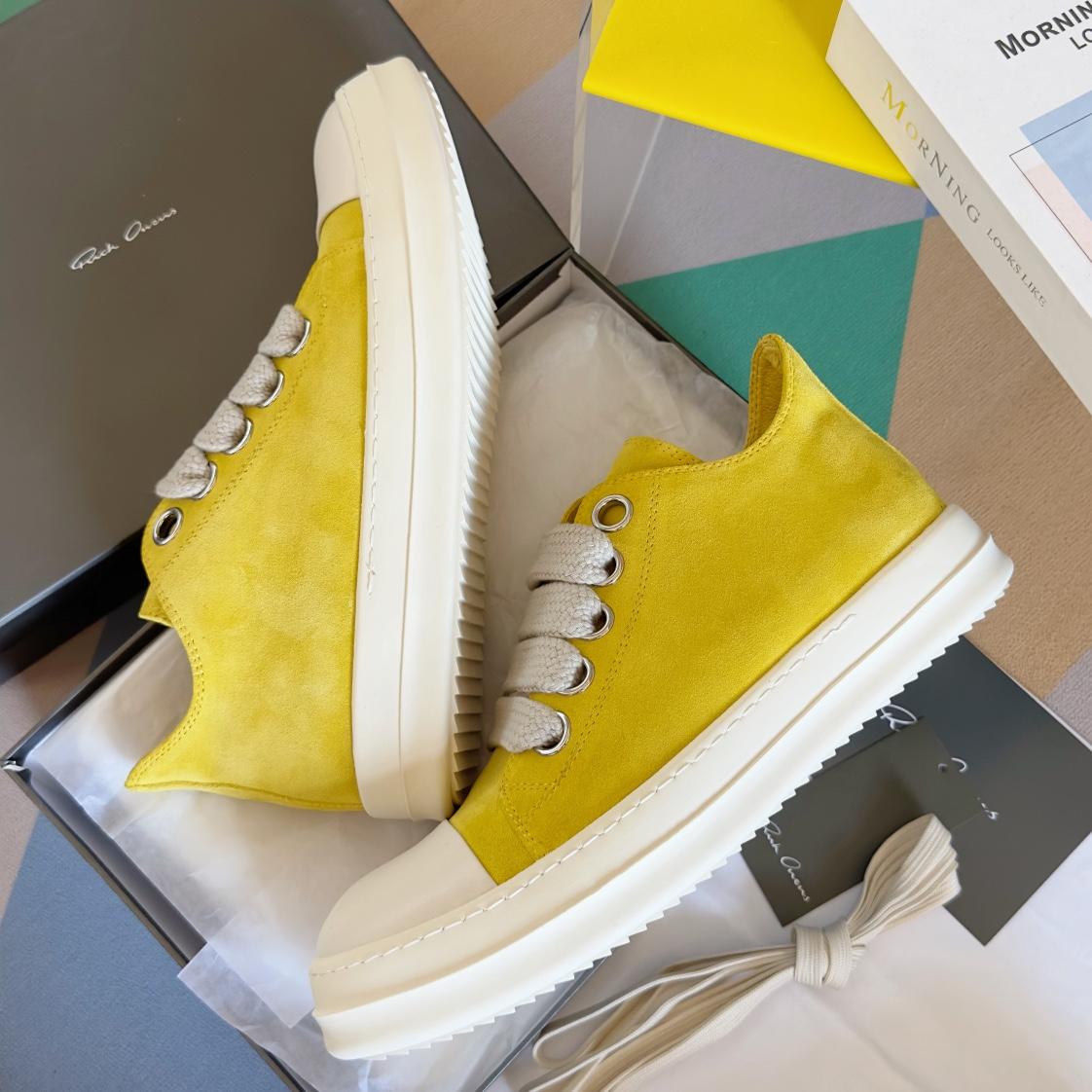 Rick Owens Laces Low-top  Sneakers - PerfectKickZ