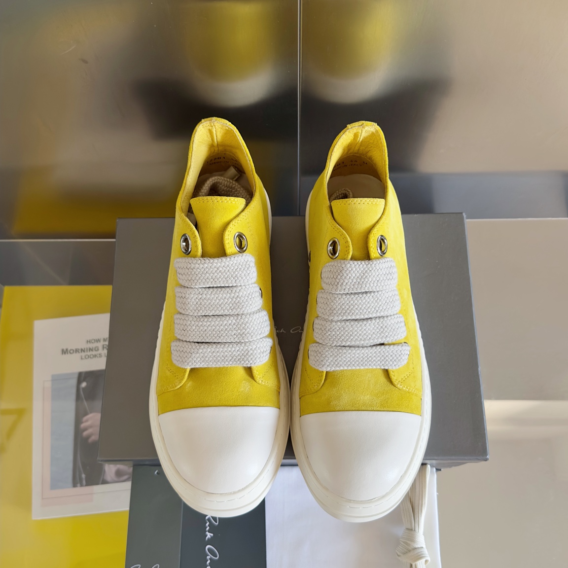 Rick Owens Laces Low-top  Sneakers - PerfectKickZ