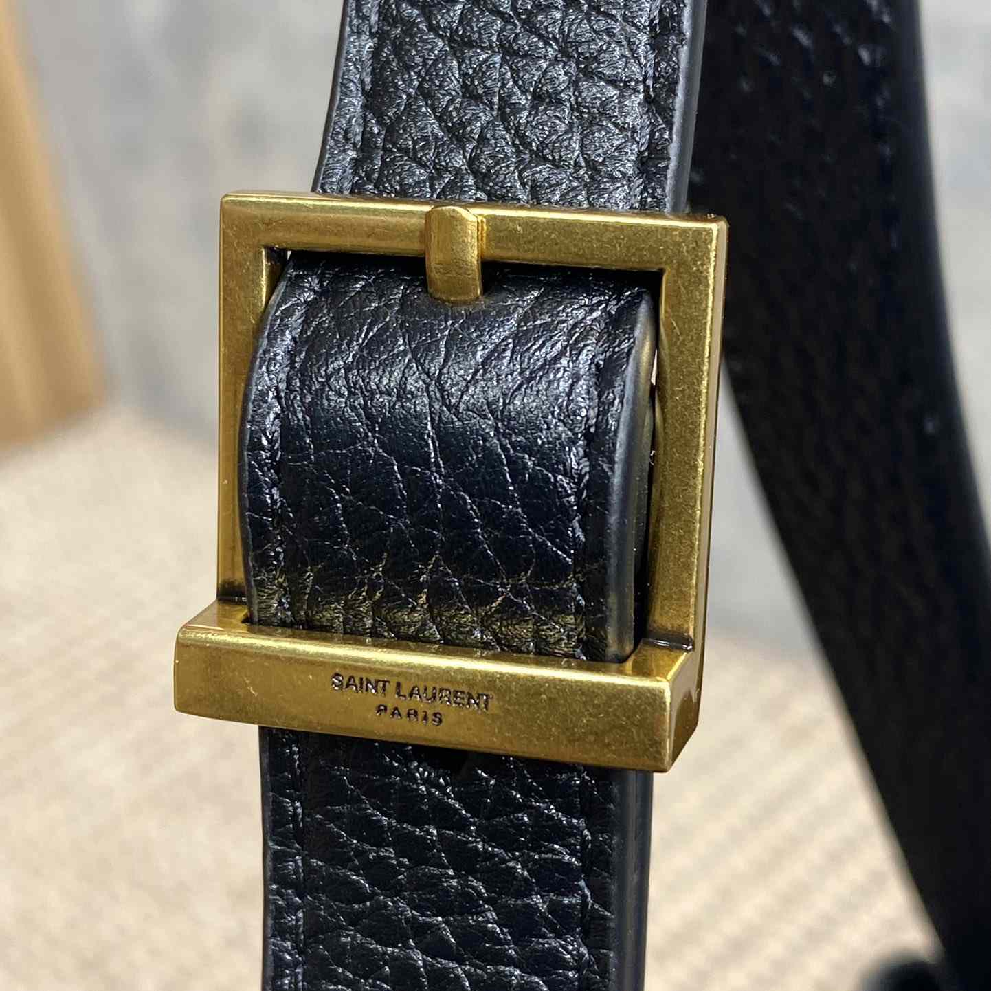 Saint Laurent Paris Vii Small Hobo In Grained Leather - PerfectKickZ