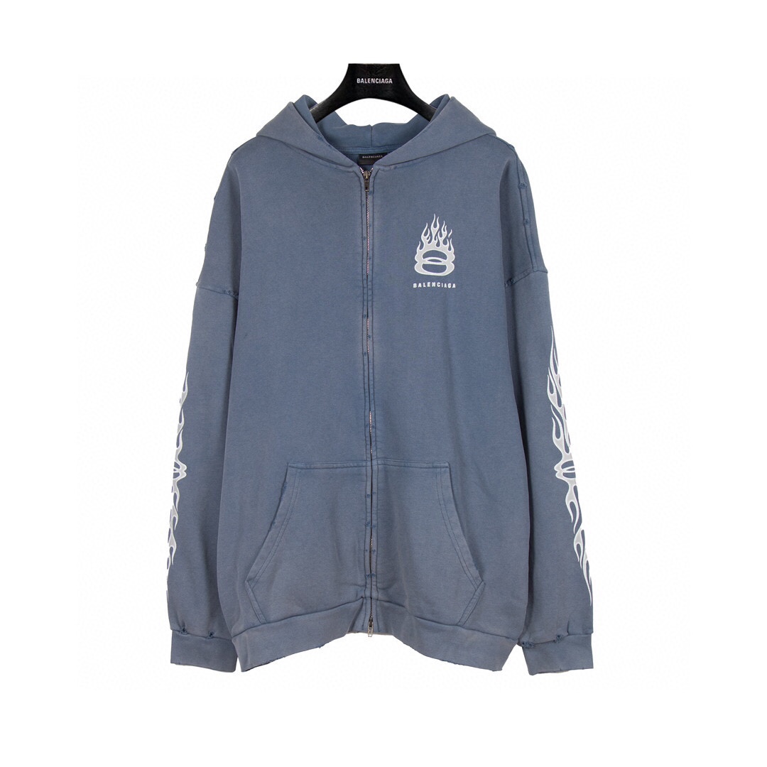 Balenciaga Burning Unity Distressed Hoodie - PerfectKickZ