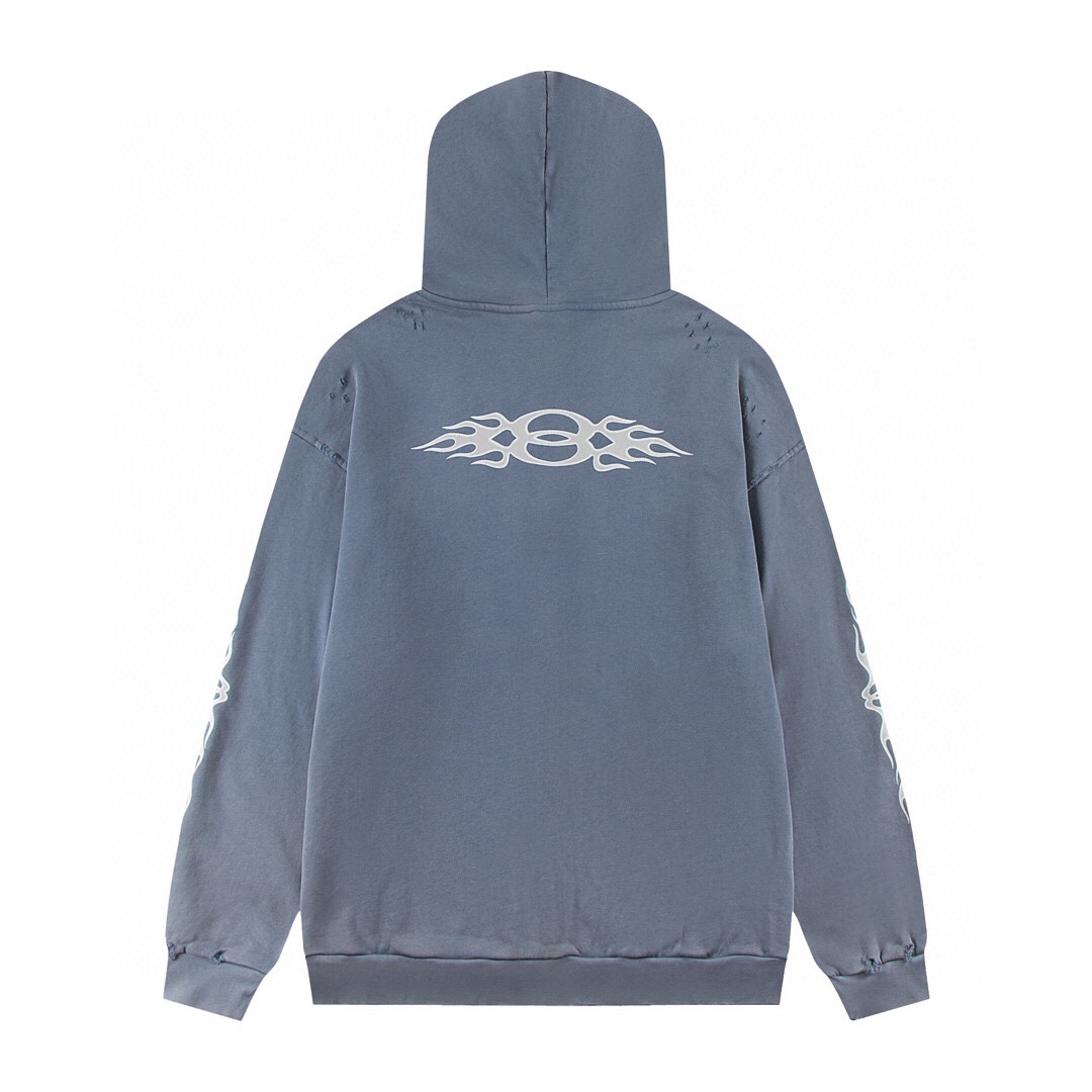 Balenciaga Burning Unity Distressed Hoodie - PerfectKickZ