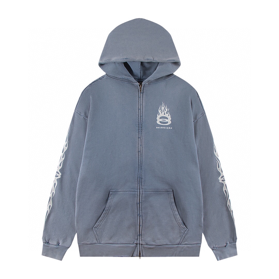 Balenciaga Burning Unity Distressed Hoodie - PerfectKickZ