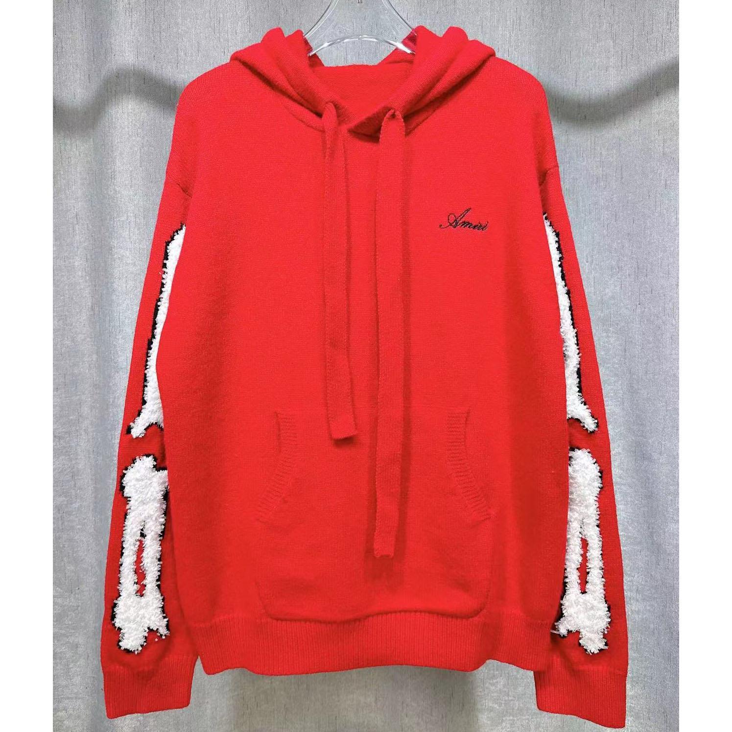 Amiri Bones Hoodie With Embroidered Logo - PerfectKickZ