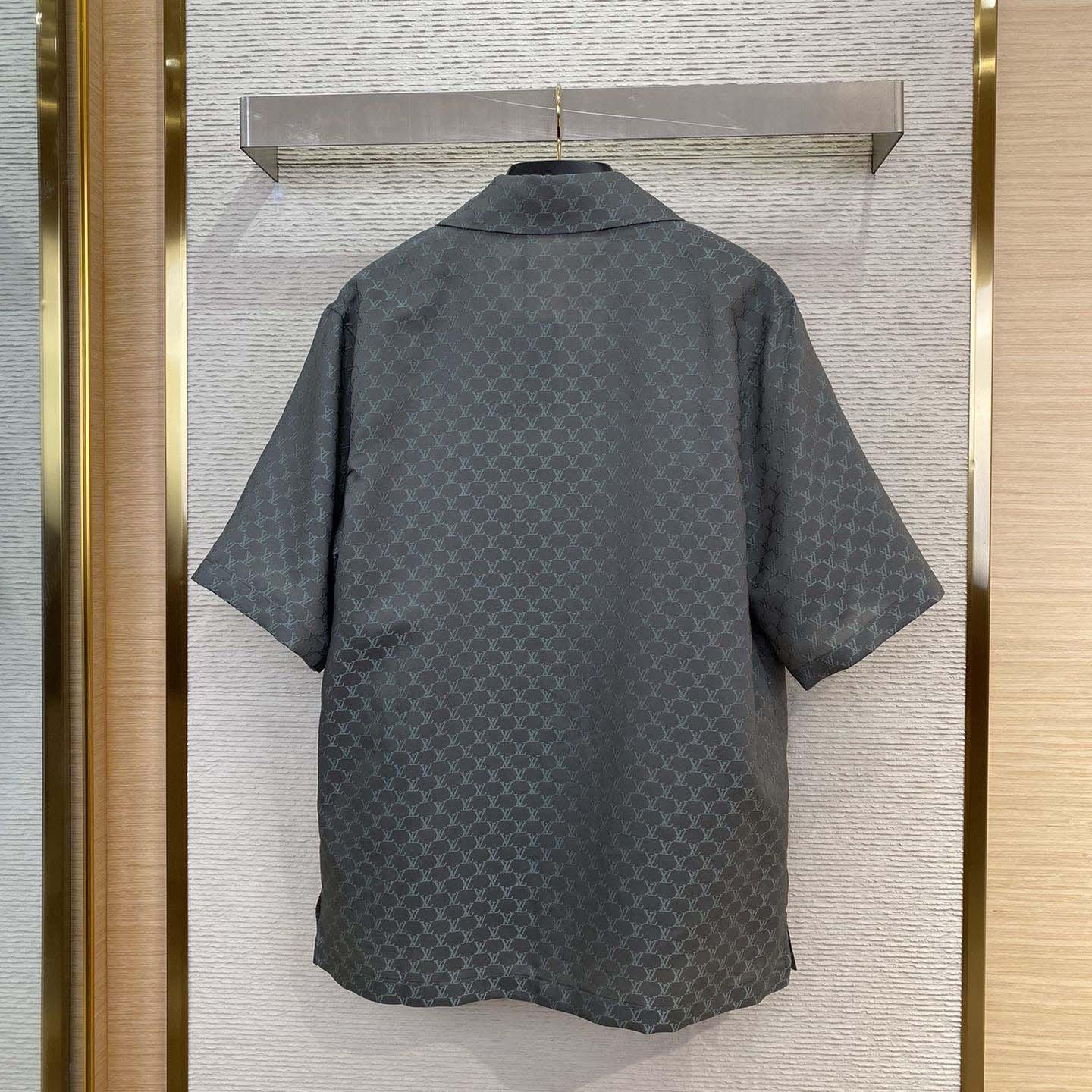 Louis Vuitton Short-Sleeved Jacquard Silk-Blend Shirt    - PerfectKickZ