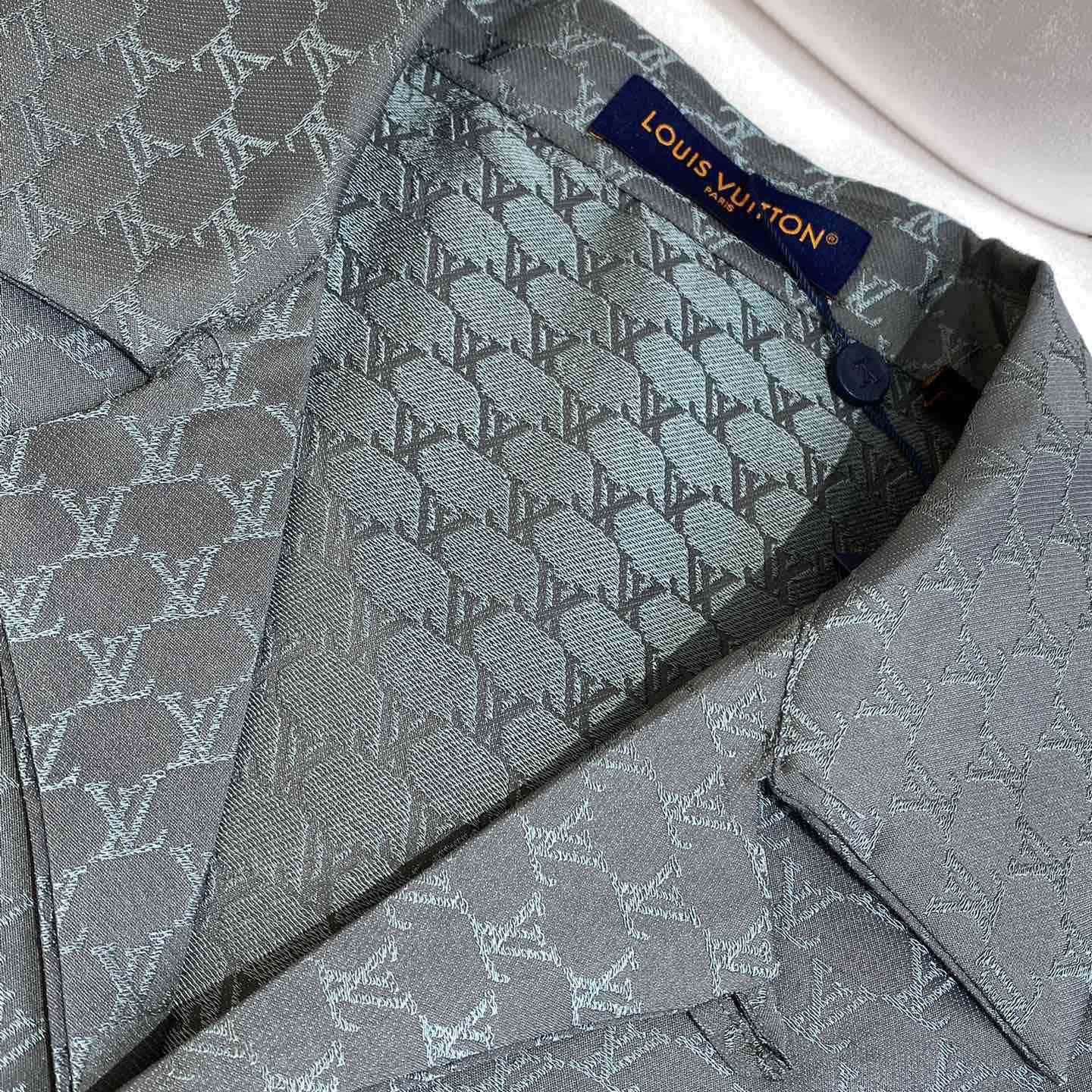 Louis Vuitton Short-Sleeved Jacquard Silk-Blend Shirt    - PerfectKickZ