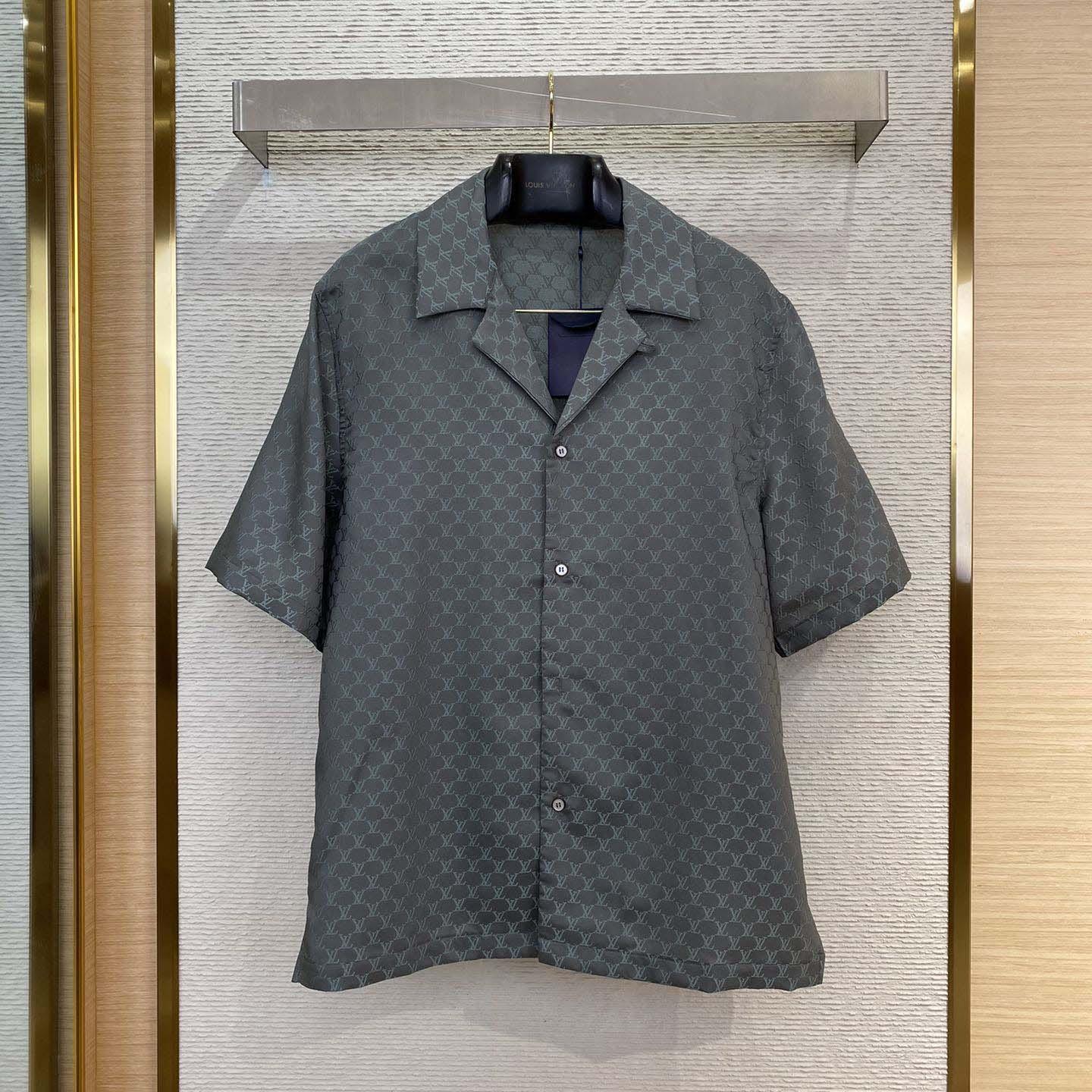 Louis Vuitton Short-Sleeved Jacquard Silk-Blend Shirt    - PerfectKickZ