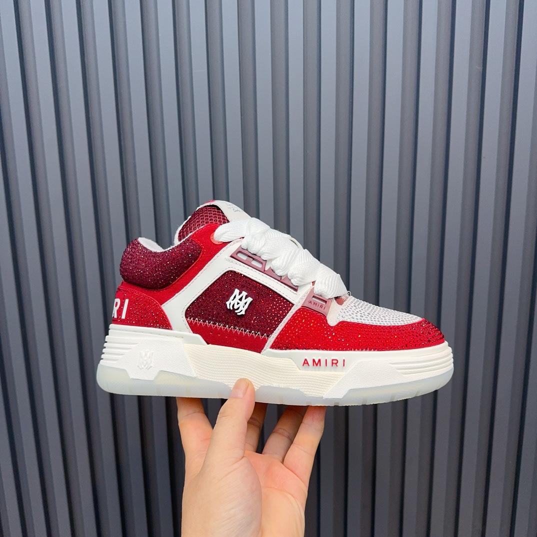 Amiri Crystal MA-1 Leather Sneakers - PerfectKickZ