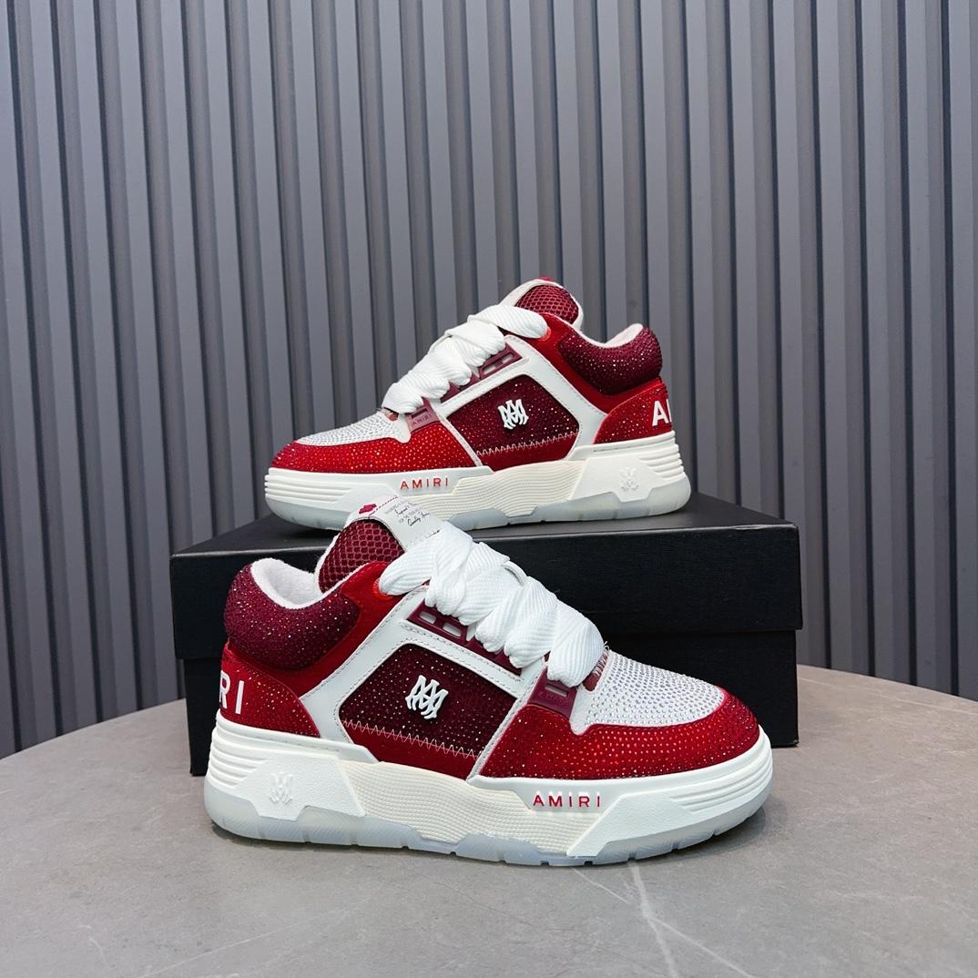 Amiri Crystal MA-1 Leather Sneakers - PerfectKickZ