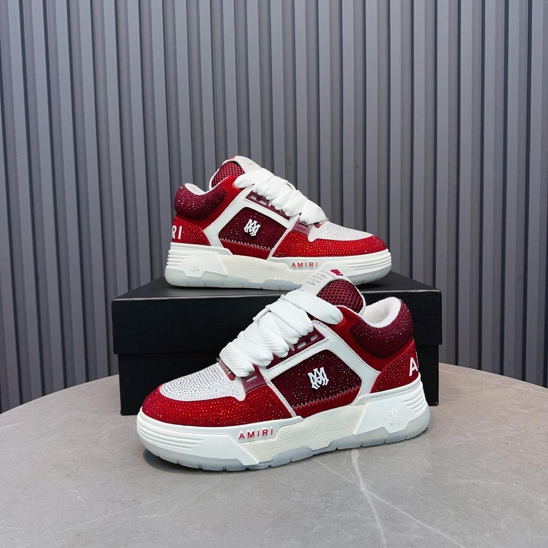 Amiri Crystal MA-1 Leather Sneakers - PerfectKickZ