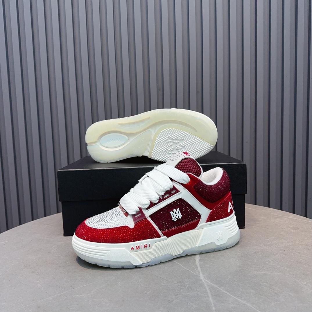 Amiri Crystal MA-1 Leather Sneakers - PerfectKickZ