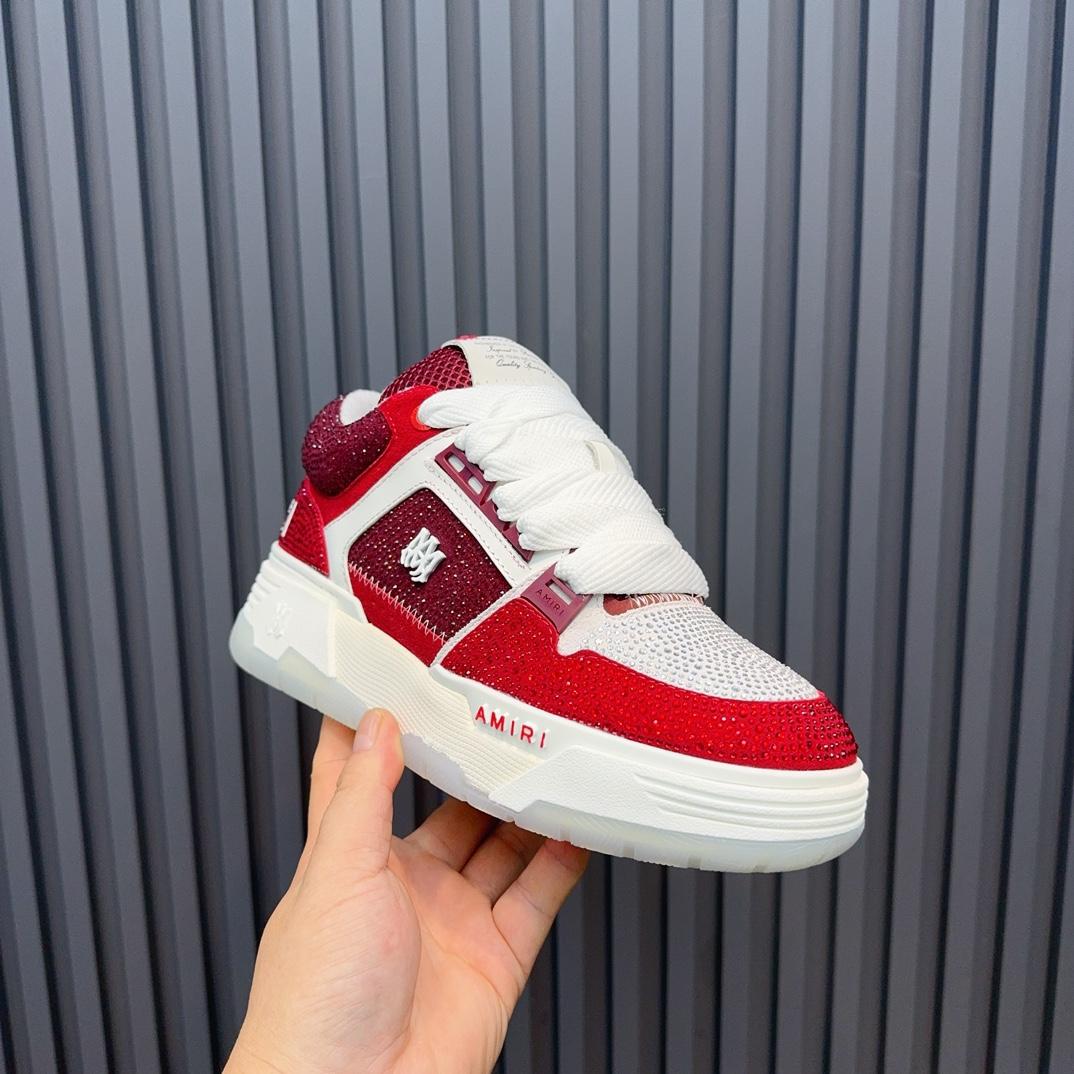 Amiri Crystal MA-1 Leather Sneakers - PerfectKickZ