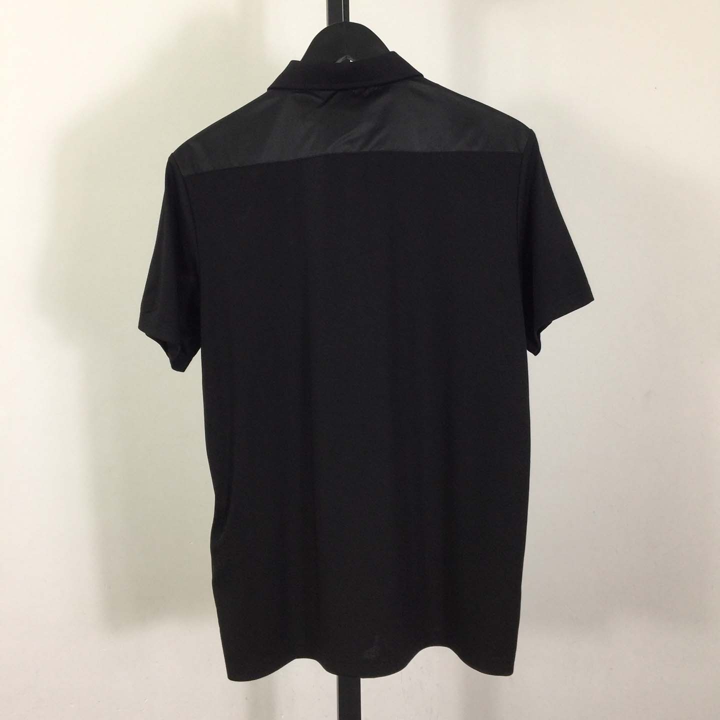 Prada Stretch Cotton Polo Shirt With Re-Nylon Details - PerfectKickZ