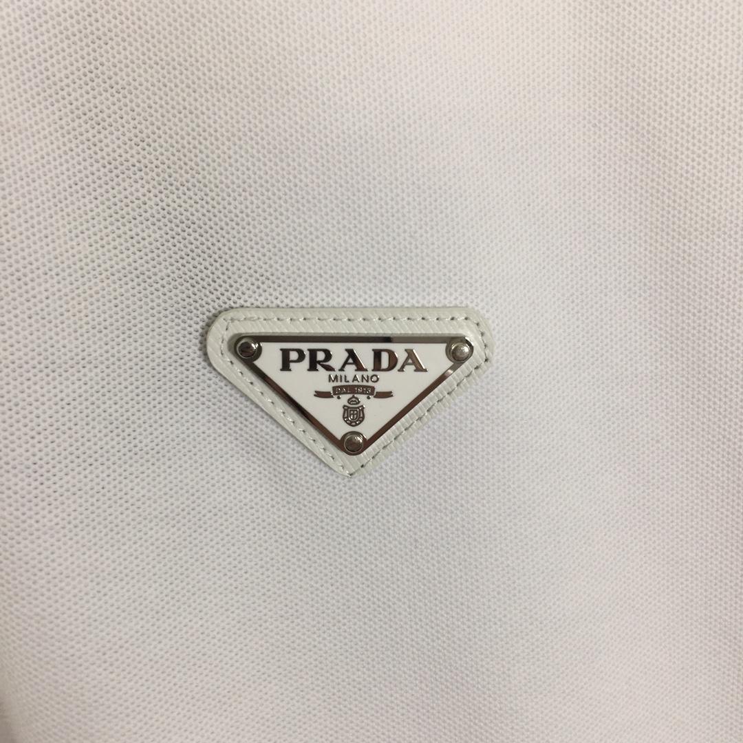 Prada Triangle-logo Cotton Polo Shirt - PerfectKickZ